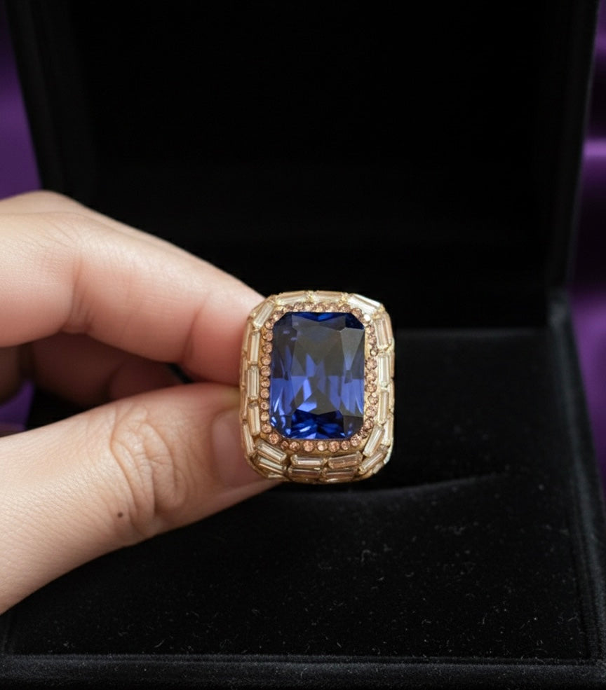 Sapphire Stone Silver Ring | Handmade 925 Sterling Silver Ring | Turkish Artisan Jewelry