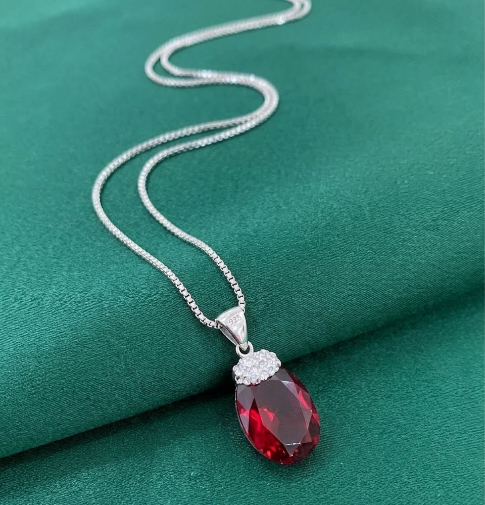 Ruby Jewelry Set, Handmade Turkish Jewelry, Women's Jewelry Set, Ring, Earrings & Pendant, 925 Sterling Silver Set