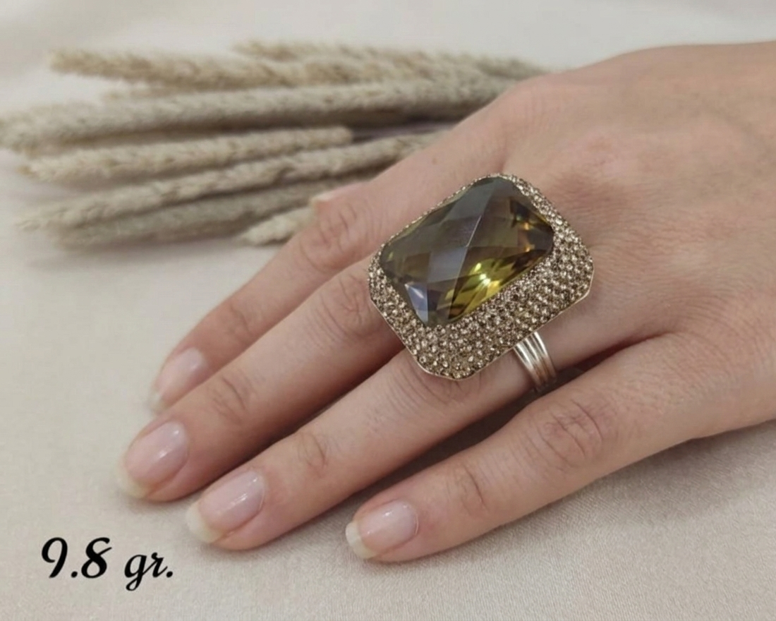 Handmade Alexandrite Ring for Women – 925 Sterling Silver, Gold-Plated Turkish Ring – Vintage Gift for Her