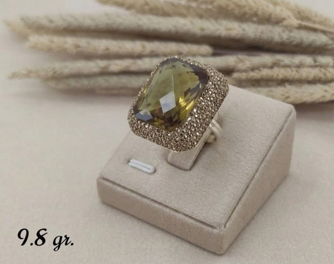 Handmade Alexandrite Ring for Women – 925 Sterling Silver, Gold-Plated Turkish Ring – Vintage Gift for Her